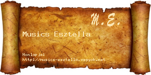 Musics Esztella névjegykártya